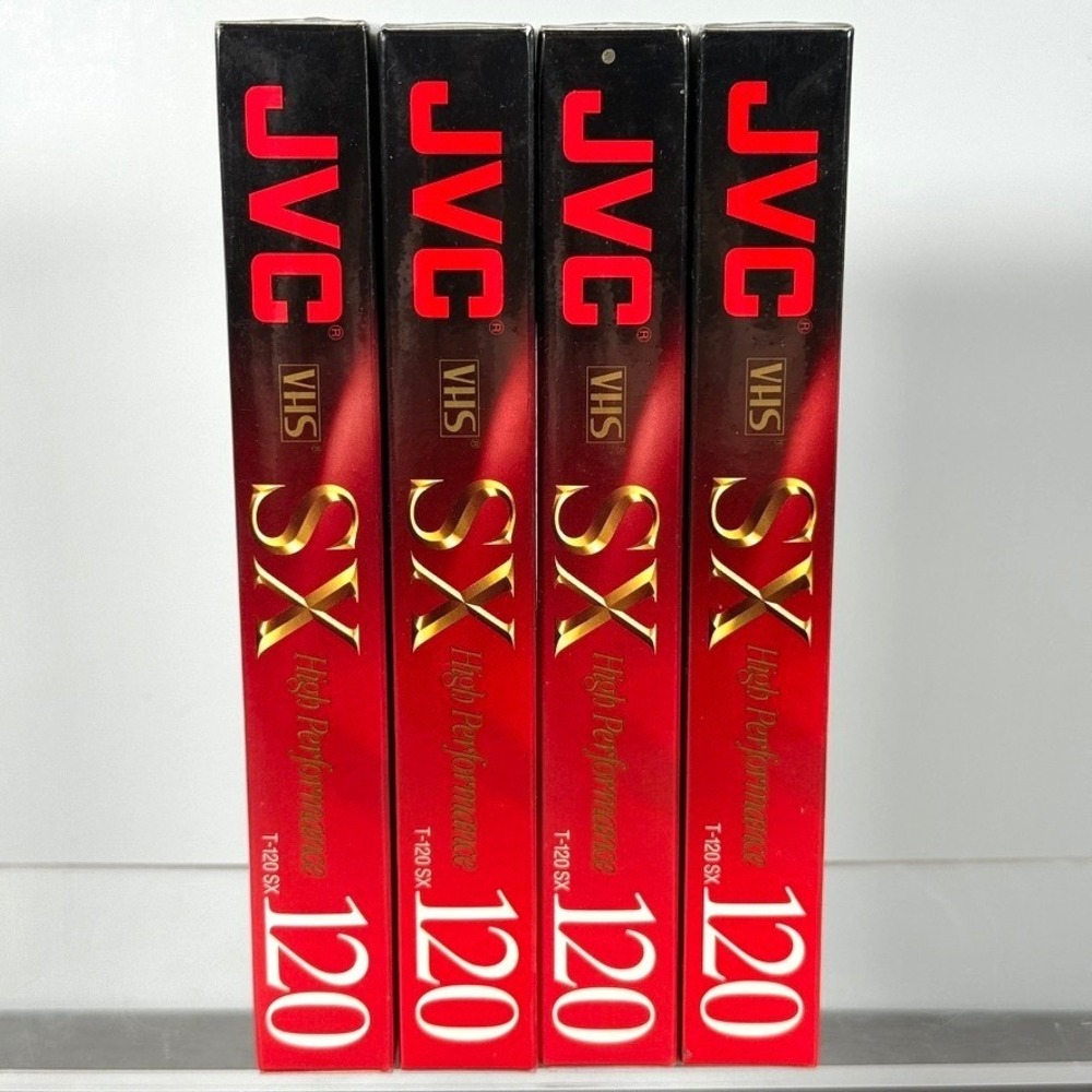 JVC T-120 SX High Performance VHS Blank Tape Lot of 4 New Sealed USA/Japan